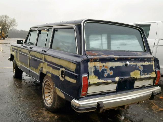 1JCNJ15U0HT034212 - 1987 JEEP GRAND WAGO BLUE photo 3