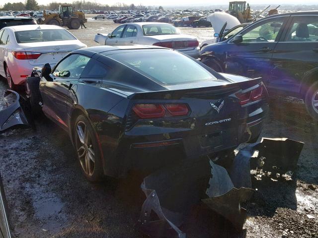 1G1YH2D78H5102622 - 2017 CHEVROLET CORVETTE S BLACK photo 3