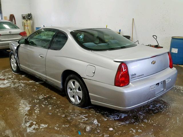 2G1WM15K669272686 - 2006 CHEVROLET MONTE CARL SILVER photo 3