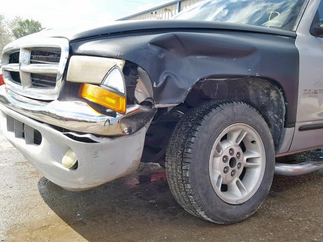 1B7GL2AX8YS621368 - 2000 DODGE DAKOTA QUA GRAY photo 9