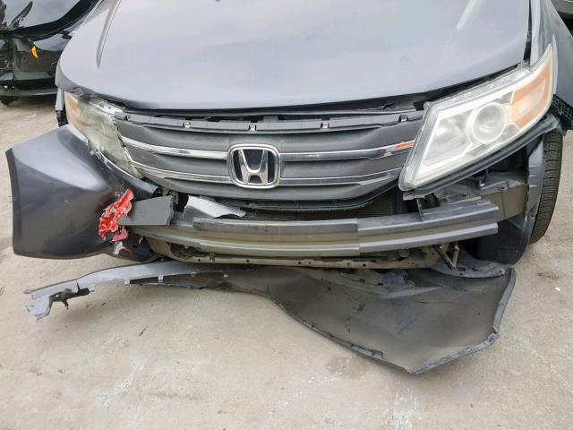 5FNRL5H22BB022233 - 2011 HONDA ODYSSEY LX CHARCOAL photo 9