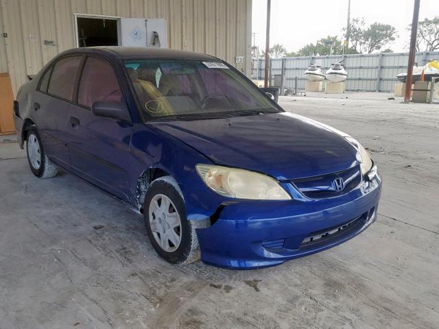 2HGES16324H574481 - 2004 HONDA CIVIC DX V BLUE photo 1