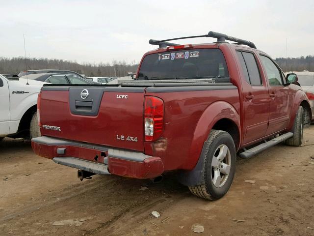 1N6AD07W36C401212 - 2006 NISSAN FRONTIER C MAROON photo 4