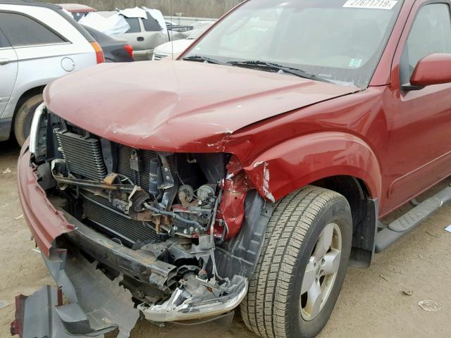 1N6AD07W36C401212 - 2006 NISSAN FRONTIER C MAROON photo 9