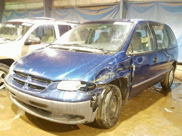 2B4FP25B7YR569972 - 2000 DODGE CARAVAN BLUE photo 2