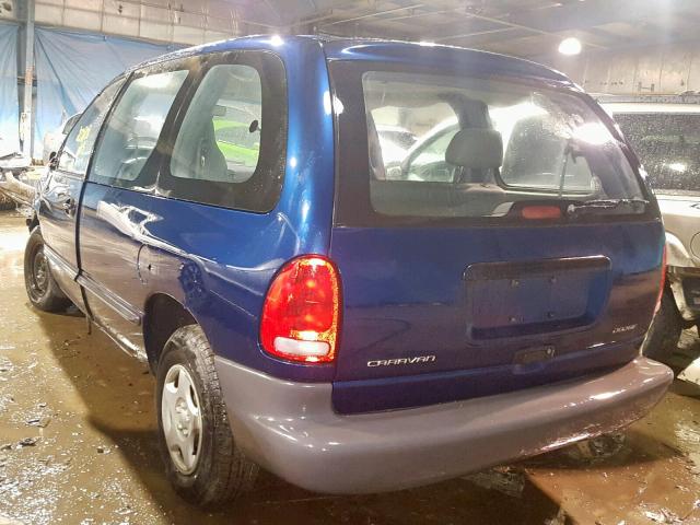 2B4FP25B7YR569972 - 2000 DODGE CARAVAN BLUE photo 3