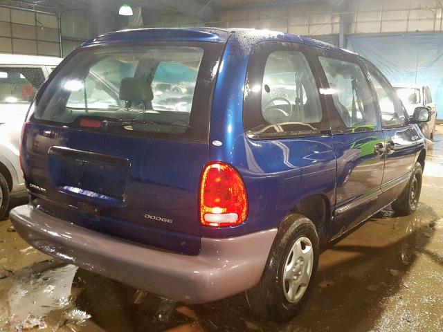 2B4FP25B7YR569972 - 2000 DODGE CARAVAN BLUE photo 4