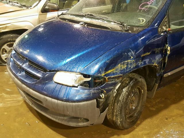 2B4FP25B7YR569972 - 2000 DODGE CARAVAN BLUE photo 9