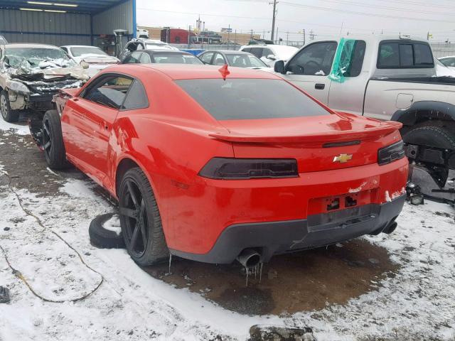 2G1FK1EJ7F9235014 - 2015 CHEVROLET CAMARO 2SS RED photo 3