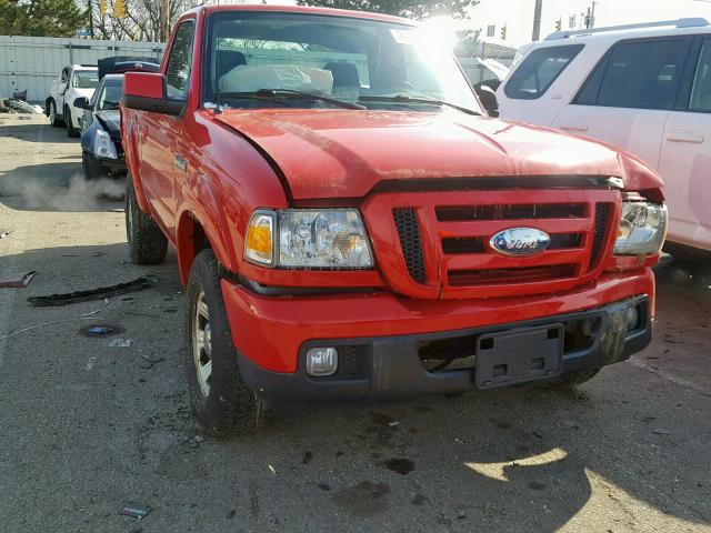 1FTYR10U56PA22173 - 2006 FORD RANGER RED photo 1