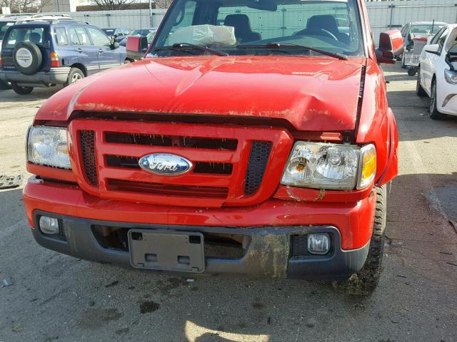 1FTYR10U56PA22173 - 2006 FORD RANGER RED photo 9