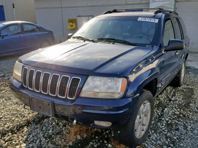 1J4GW58N51C609993 - 2001 JEEP GRAND CHER BLUE photo 2