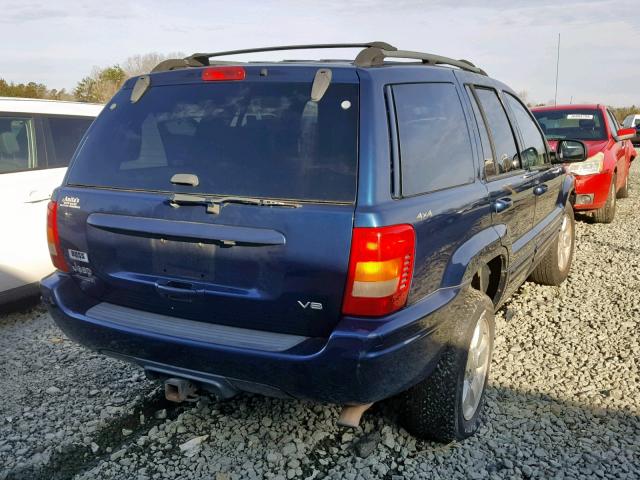 1J4GW58N51C609993 - 2001 JEEP GRAND CHER BLUE photo 4