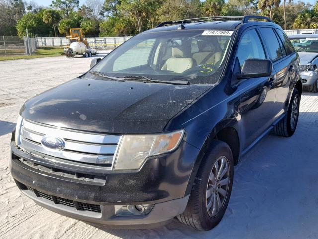 2FMDK38C68BB46923 - 2008 FORD EDGE SEL BLACK photo 2