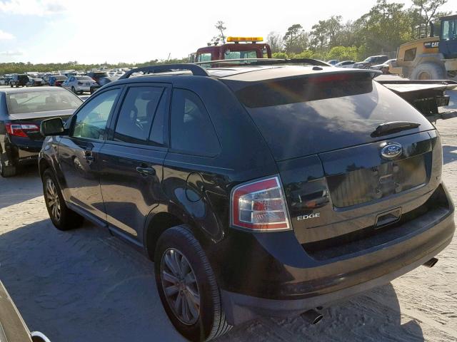 2FMDK38C68BB46923 - 2008 FORD EDGE SEL BLACK photo 3