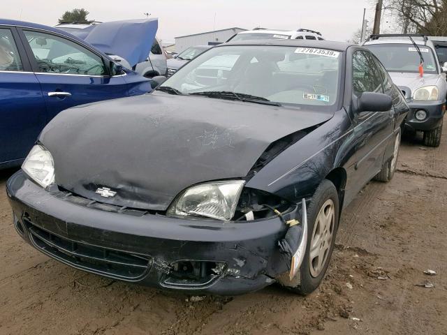 1G1JS124127139173 - 2002 CHEVROLET CAVALIER L BLACK photo 2