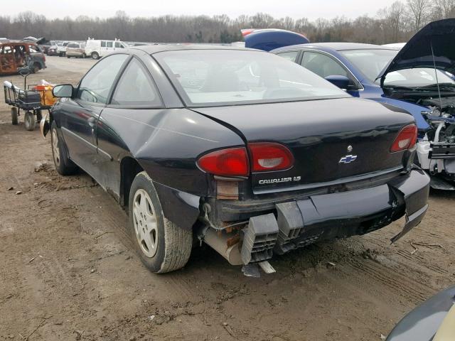 1G1JS124127139173 - 2002 CHEVROLET CAVALIER L BLACK photo 3