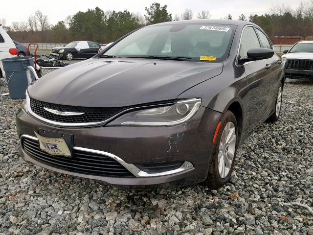 1C3CCCAB6FN726225 - 2015 CHRYSLER 200 LIMITE GRAY photo 2