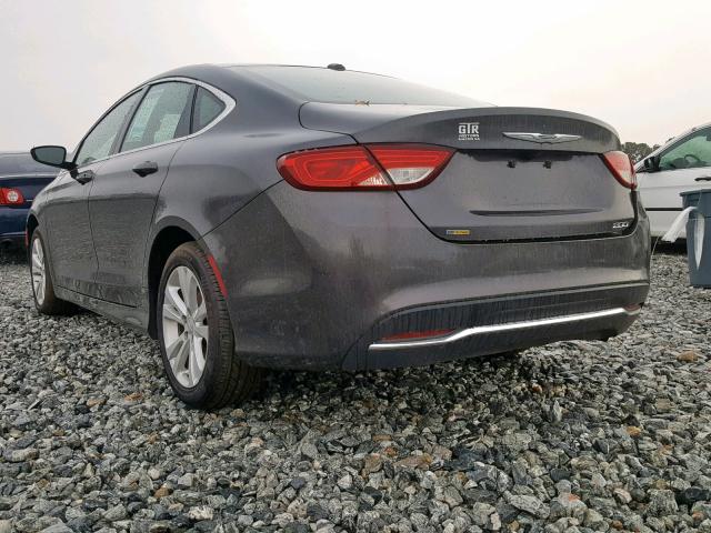 1C3CCCAB6FN726225 - 2015 CHRYSLER 200 LIMITE GRAY photo 3