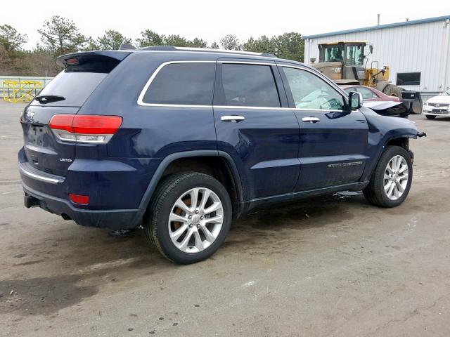 1C4RJFBT1HC708993 - 2017 JEEP GRAND CHER BLUE photo 4