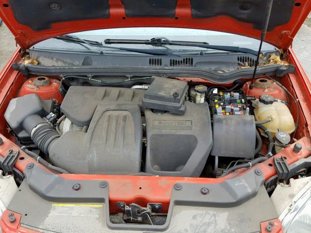 1G2AS18H697272270 - 2009 PONTIAC G5 RED photo 7