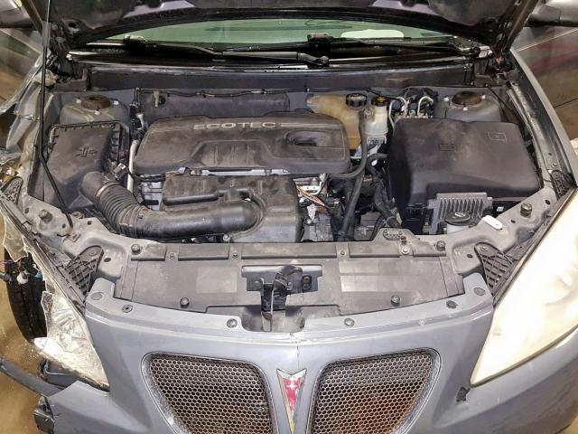 1G2ZF57B184114446 - 2008 PONTIAC G6 VALUE L GRAY photo 7