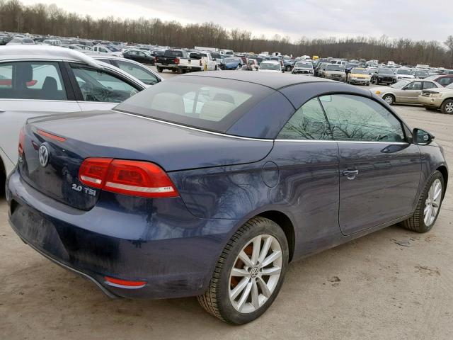 WVWBW7AHXCV002754 - 2012 VOLKSWAGEN EOS KOMFOR BLUE photo 4