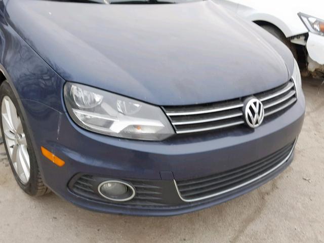 WVWBW7AHXCV002754 - 2012 VOLKSWAGEN EOS KOMFOR BLUE photo 9