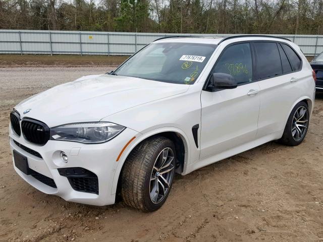 5YMKT6C58G0R78080 - 2016 BMW X5 M WHITE photo 2