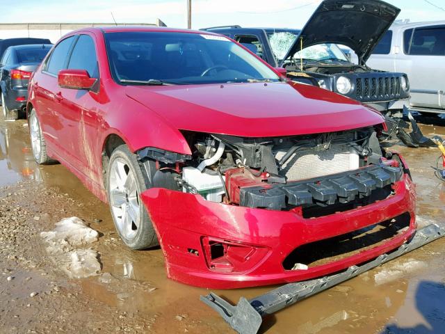 3FAHP0KC9AR185677 - 2010 FORD FUSION SPO RED photo 1