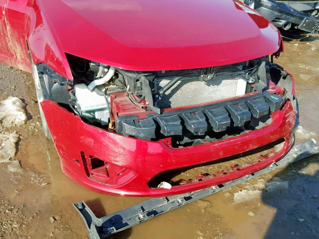 3FAHP0KC9AR185677 - 2010 FORD FUSION SPO RED photo 9