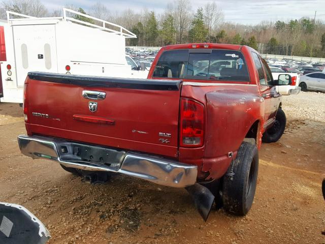 3D7ML48C66G140837 - 2006 DODGE RAM 3500 S RED photo 4