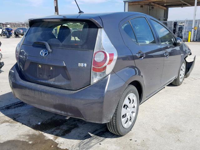 JTDKDTB34C1016724 - 2012 TOYOTA PRIUS C CHARCOAL photo 4