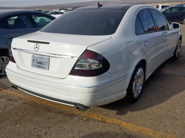 WDBUF56X39B430915 - 2009 MERCEDES-BENZ E 350 WHITE photo 4