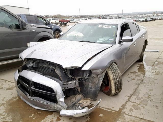 2C3CDXHG5EH330882 - 2014 DODGE CHARGER SX SILVER photo 2