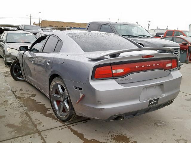 2C3CDXHG5EH330882 - 2014 DODGE CHARGER SX SILVER photo 3