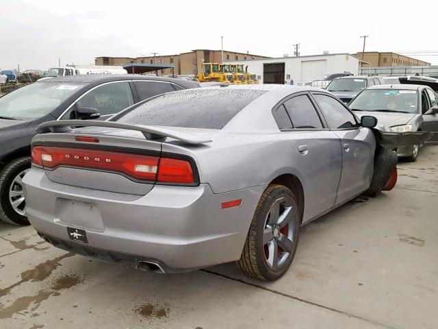 2C3CDXHG5EH330882 - 2014 DODGE CHARGER SX SILVER photo 4