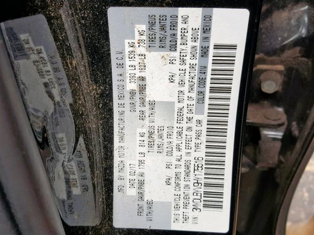 3MYDLBYV9HY175516 - 2017 TOYOTA YARIS IA GRAY photo 10