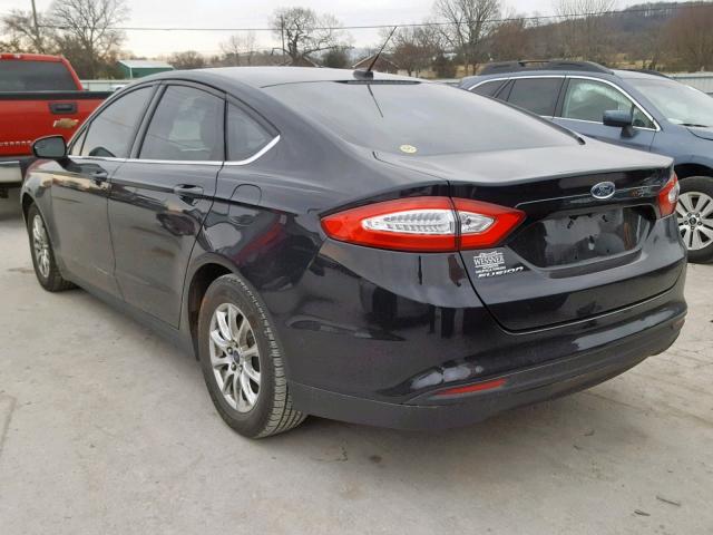 3FA6P0G73GR114616 - 2016 FORD FUSION S BLACK photo 3