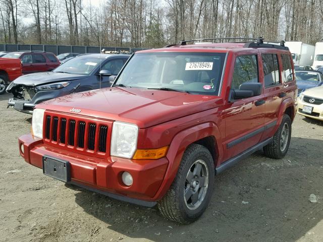 1J8HG48K56C245985 - 2006 JEEP COMMANDER RED photo 2