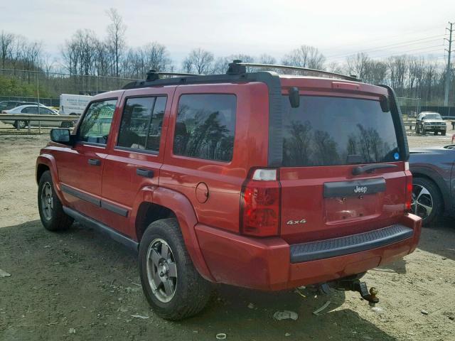 1J8HG48K56C245985 - 2006 JEEP COMMANDER RED photo 3