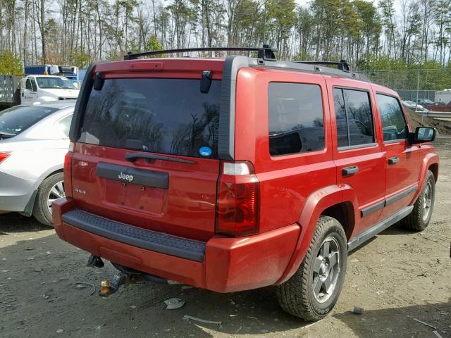 1J8HG48K56C245985 - 2006 JEEP COMMANDER RED photo 4