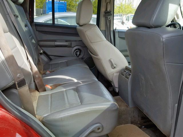 1J8HG48K56C245985 - 2006 JEEP COMMANDER RED photo 6