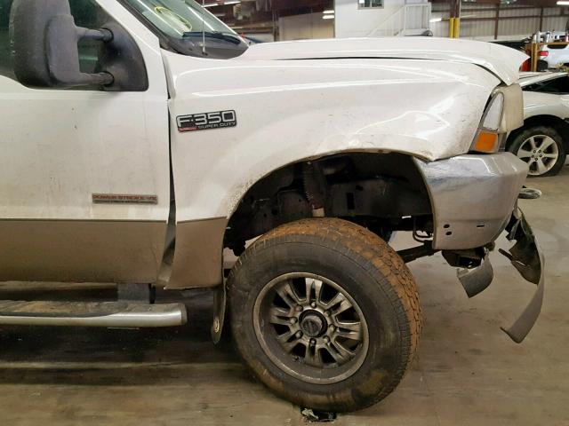 1FTSW31P44EA59212 - 2004 FORD F350 SRW S WHITE photo 9