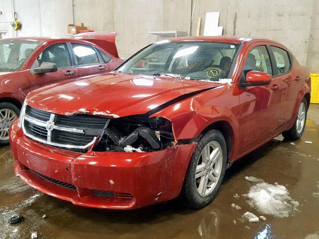 1B3CC1FB3AN231581 - 2010 DODGE AVENGER EX RED photo 2