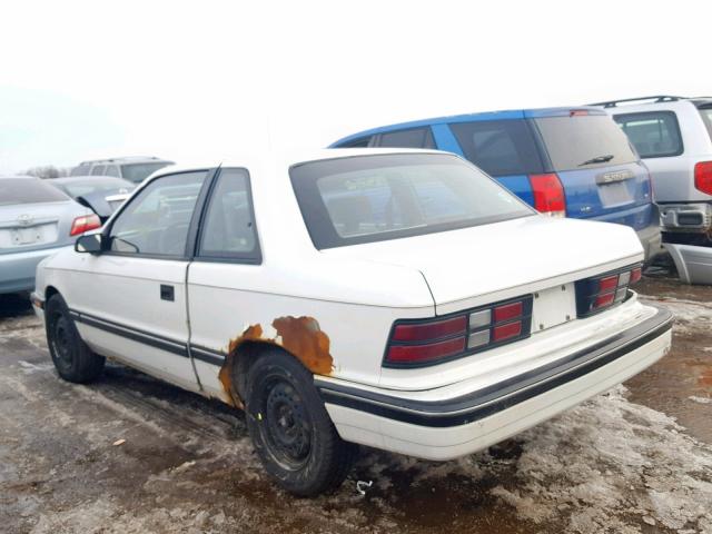 1B3XP24D3NN235782 - 1992 DODGE SHADOW AME WHITE photo 3