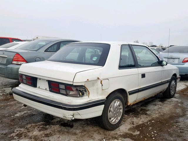 1B3XP24D3NN235782 - 1992 DODGE SHADOW AME WHITE photo 4