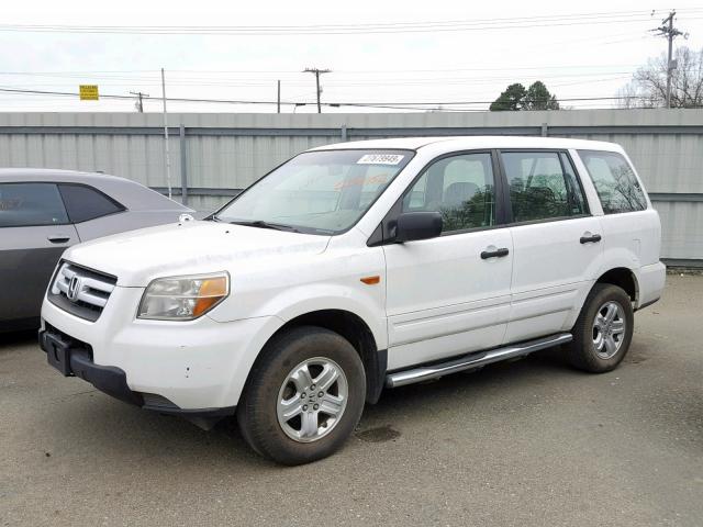 5FNYF28107B004152 - 2007 HONDA PILOT LX WHITE photo 9