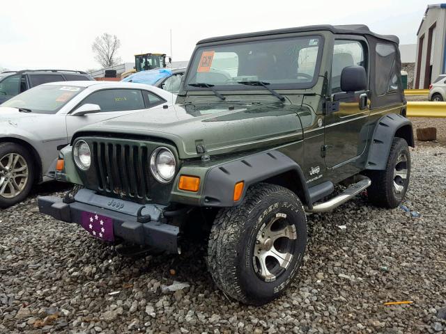 1J4FA29106P754492 - 2006 JEEP WRANGLER / GREEN photo 2