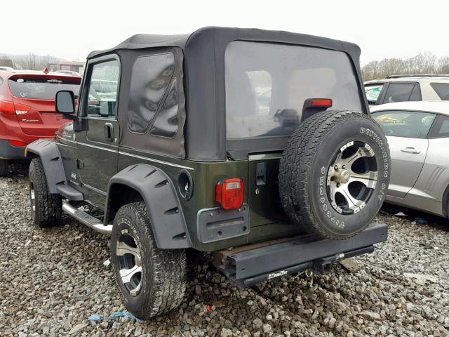 1J4FA29106P754492 - 2006 JEEP WRANGLER / GREEN photo 3